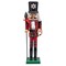 Ornativity Christmas Buffalo Plaid Nutcracker – Red and Black Wooden Nutcracker Soldier with an Acorn Staff and Holly Berries Wreath Xmas Themed Holiday Nut Cracker Doll Figure Decorations